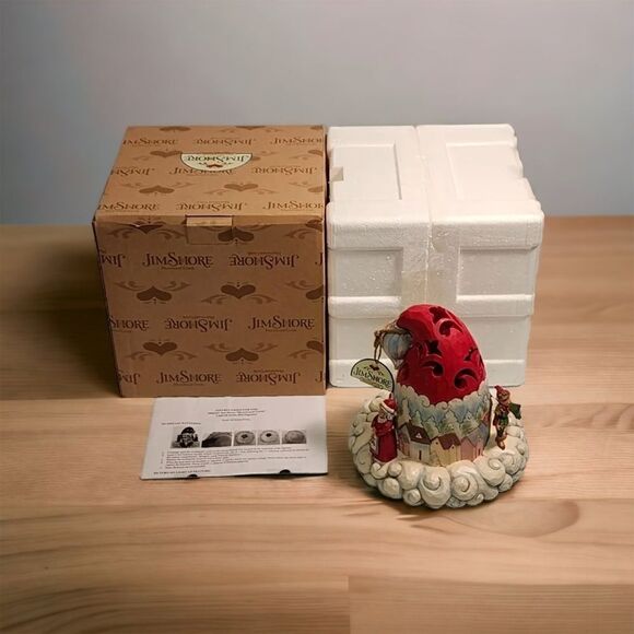 Heartwood Creek by Jim Shore LED Lighted 2017 Christmas Santa Hat 4060107 - Picture 2 of 11